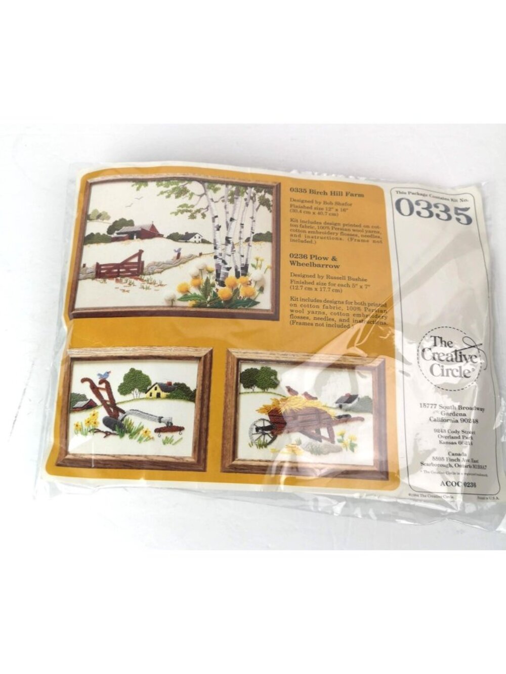 Creative Circle‎ Birch Hill Farm Red Barn Needlepoint Kit 12x16 Wool 1984 Sealed